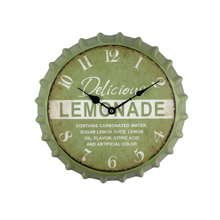 2018 Hot New Arrival Bottle Cap Style Modern Decorative Wall Clock