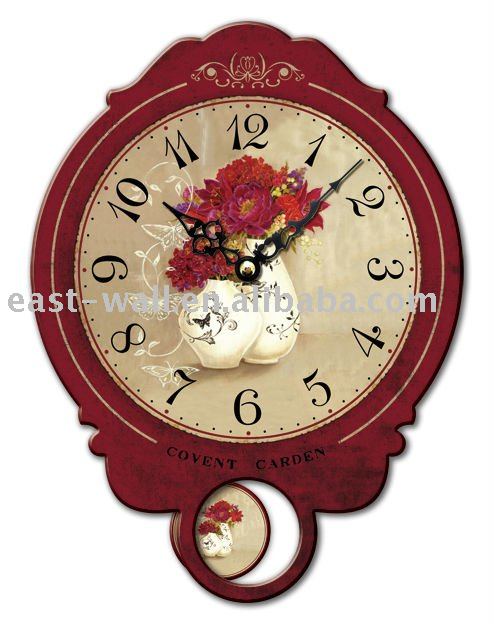Home Decoration Wooden Pendulum Table Wall Clock