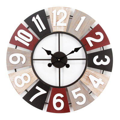 Promotional Logo Custom 60cm Modern Round Shape Wall Clock Mdf