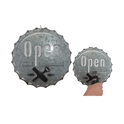 Wholesale Galvanized Wall Hanging Round Beer Bottle Openers