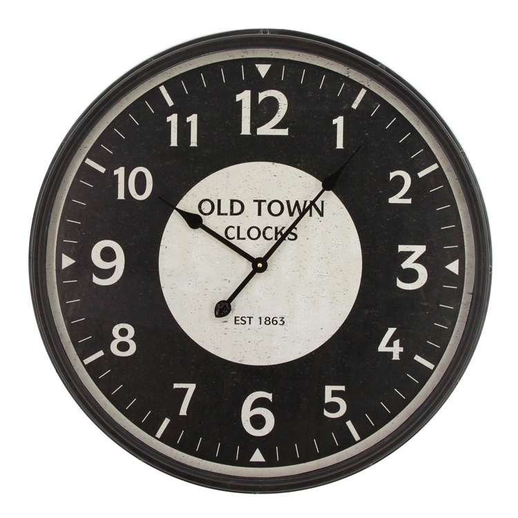 Promotional Iron Wall Clock Custom Logo with Big Number