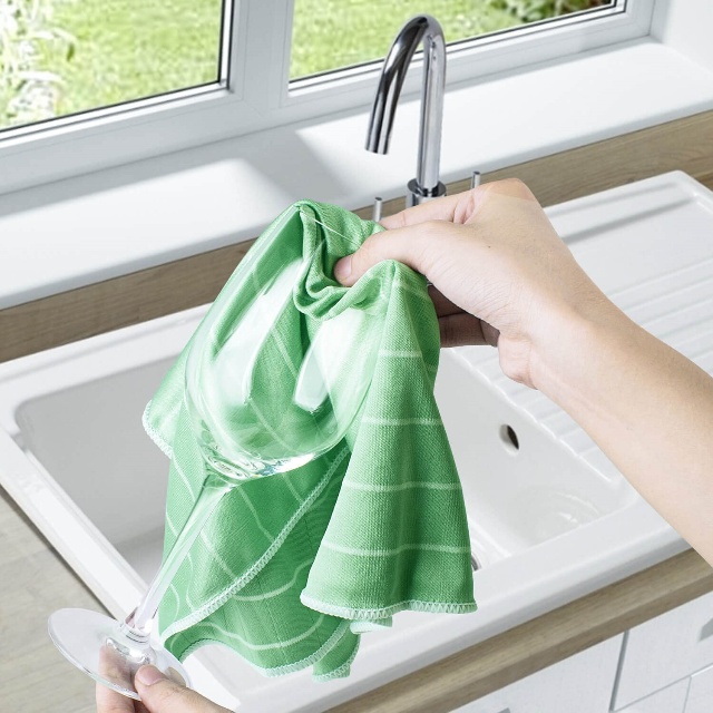 Microfiber Bamboo Cleaning Cloth Sponge Block Set (10) مجموعة قطعة قماش تنظيف من الخيزران من الألياف الدقيقة (10)