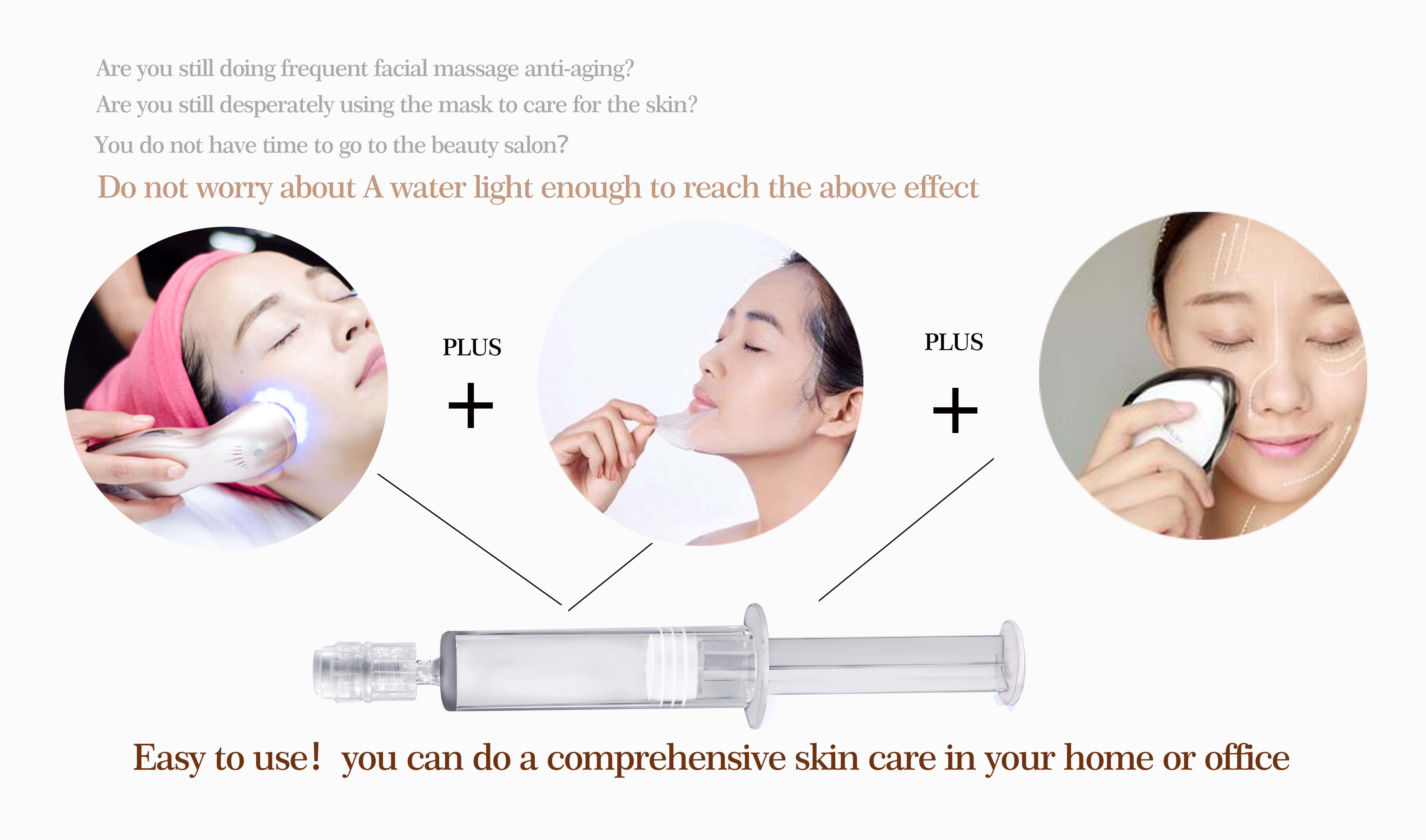 Empty Cosmetic Syringe Bottle Leere kosmetische Spritzenflasche