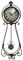 24.5x7.5x68.5cm New Design Iron Large pendulum Mounted Wall Clock