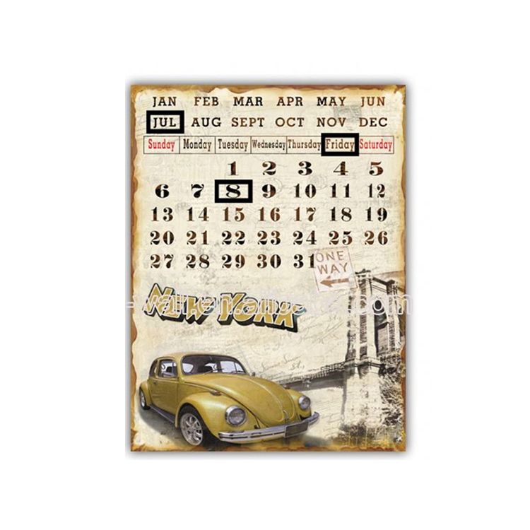 Hot Selling Fashionable Design Calendar Sign Wall Slate Plaques