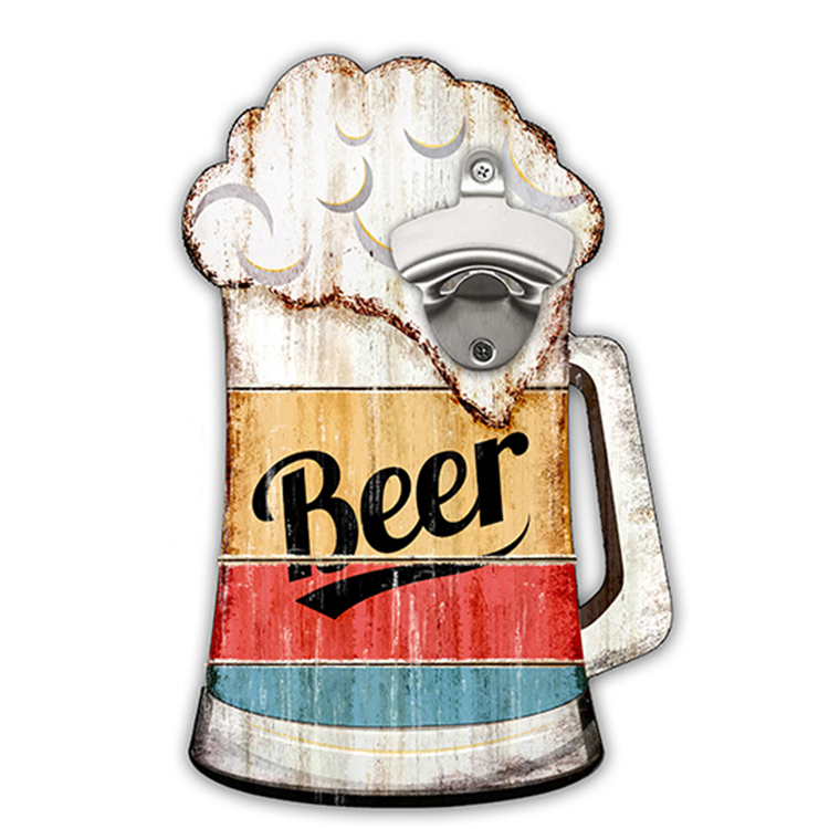 Vintage Wall Mount Multifunctional Bottle Opener for Beer Shape Customizable