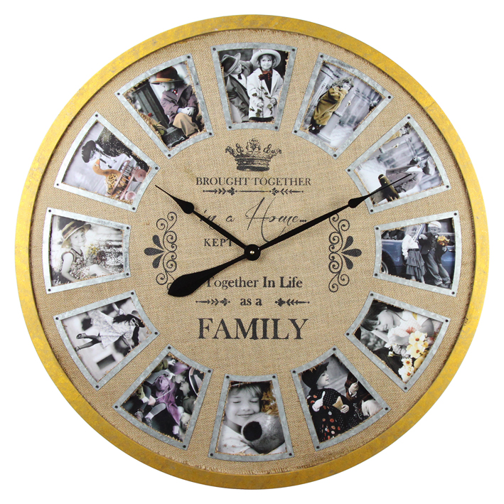 Selling With Photo Sublimation Yellow Wall Clock Wood Modern