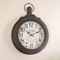 Small Round Wall Clock Promotional Price Home Decoration MDF Vintage Hanging Clock