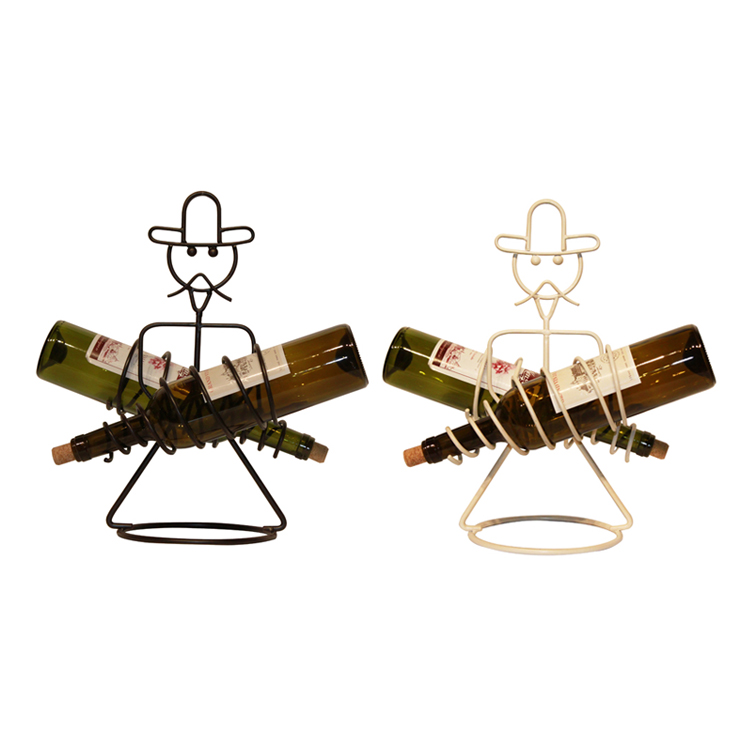 High quality Human Shaped Funny Wine Holder Rack Stainless Steel