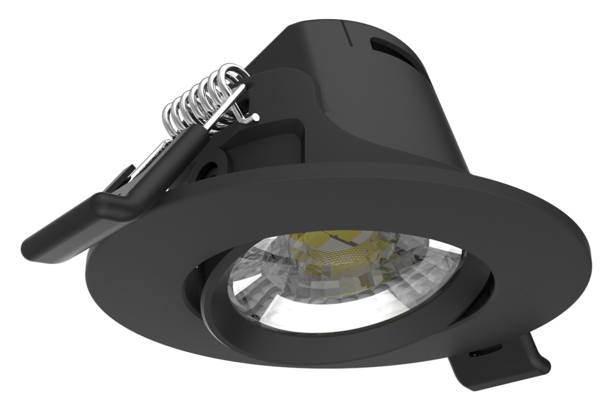Tiltable LED down light 7w changeable color temperature honeycomb filter options 