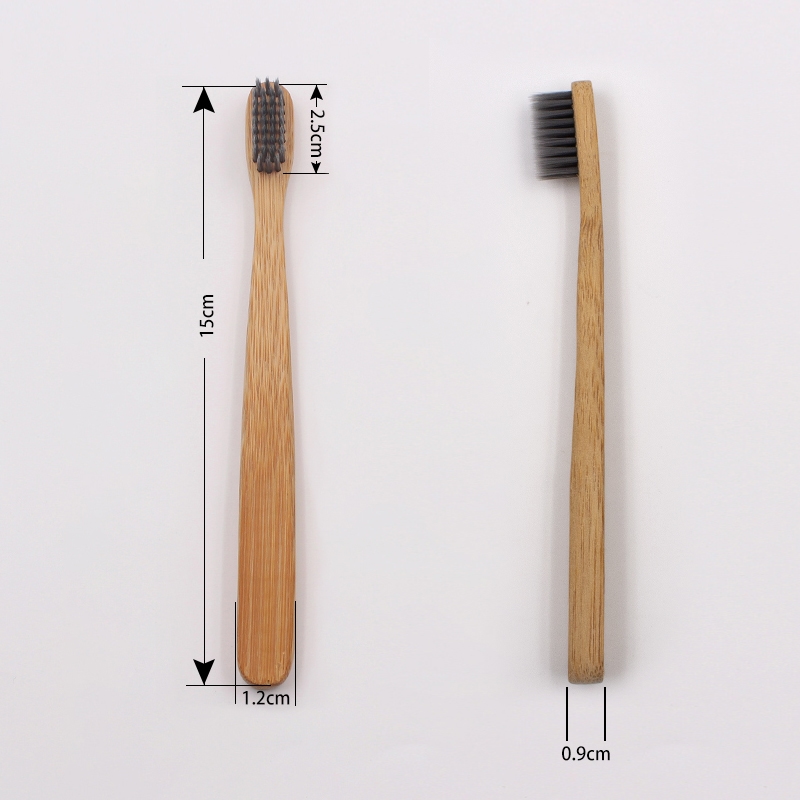 Brosse à dents en bambou à manche épais pour enfants