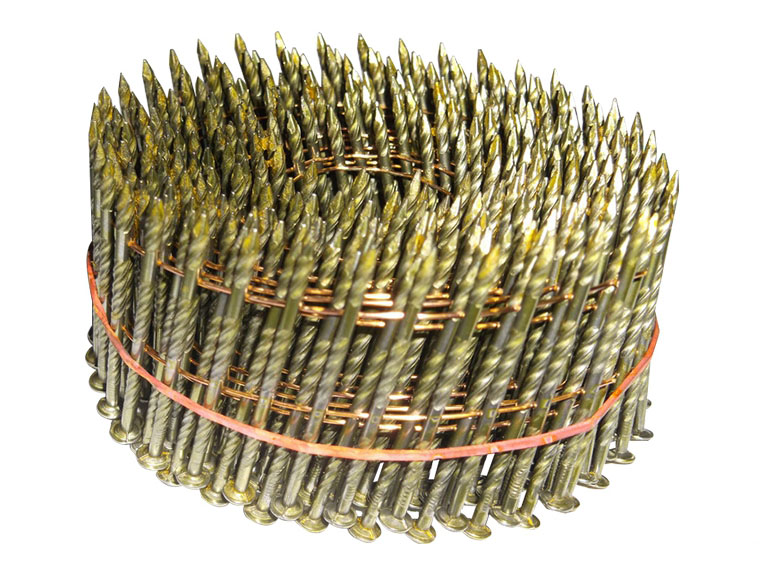15 Degree Bright Screw Shank Coil Nails 15 graders lyse skrueskaftspolsøm til indvendig indramning og konstruktion