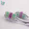 Brosse à dents adulte transparente - une étiquette d'impression lazer à l'intérieur de la poignée
