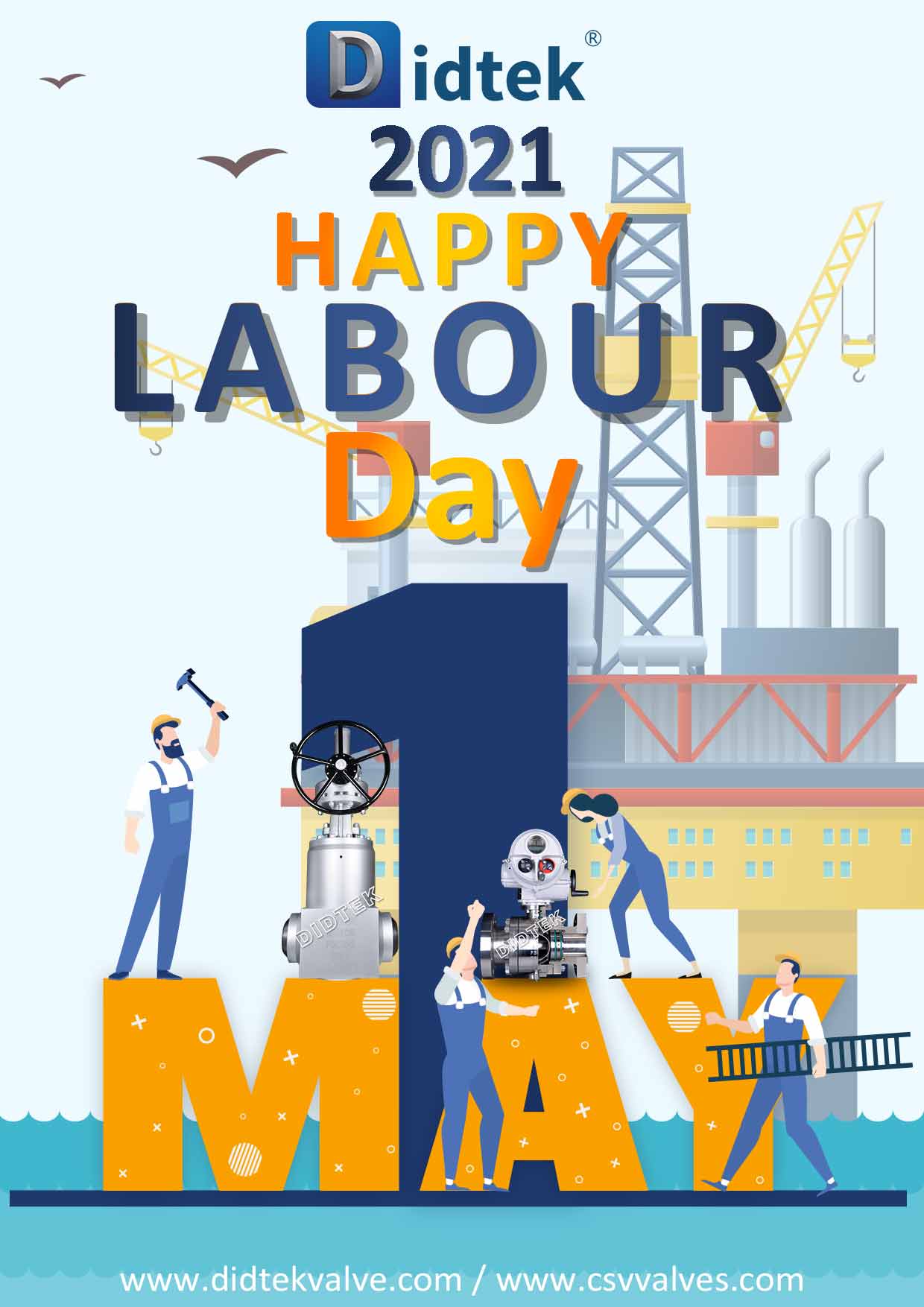 Didtek Wish Happy Labour Day A4