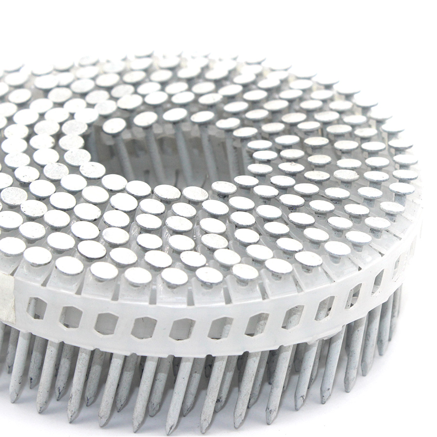 15 Degree Plastic Coil Nails Smooth Shank 15 ডিগ্রী প্লাস্টিক কয়েল নখ মসৃণ শ্যাঙ্ক পণ্য বিবরণ