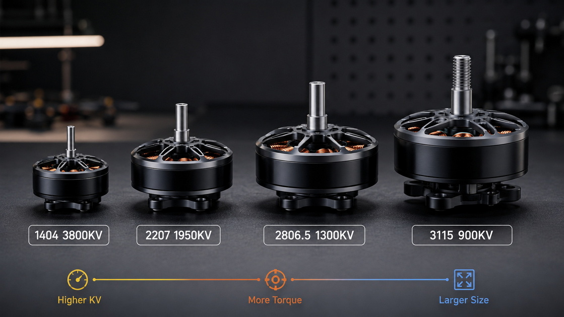 FPV Motor Selection Comparison Comparación de selección de motores FPV