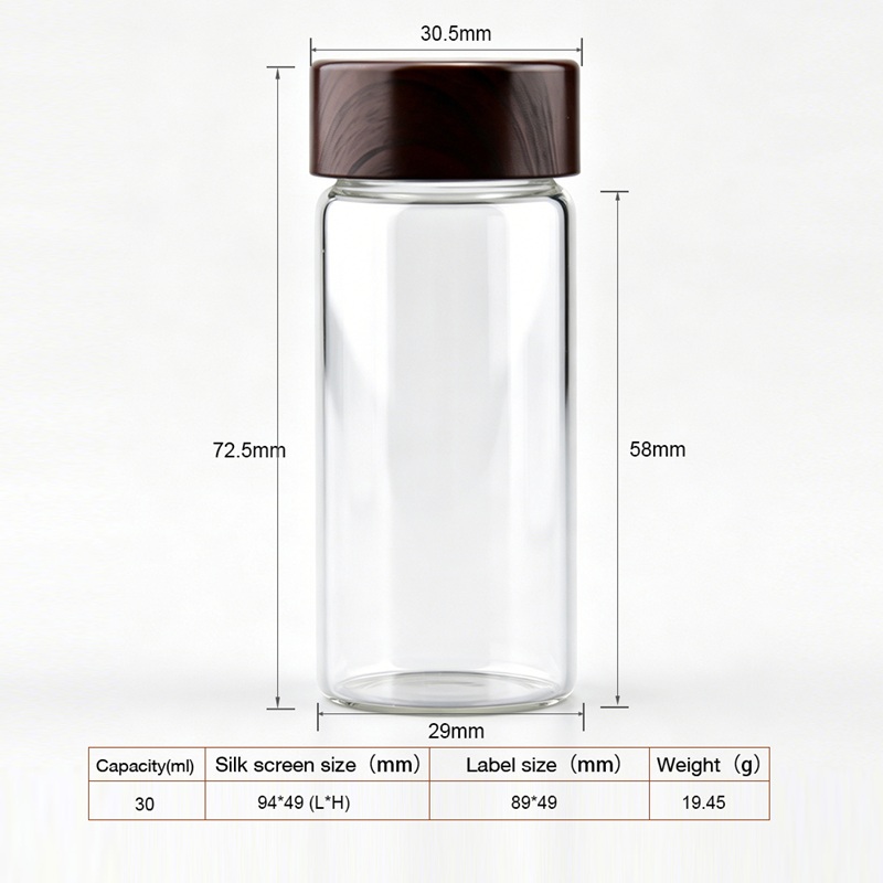 Food Grade Glass Kitchen Sealed Jar 30ml 식품 등급 유리 주방 밀봉 용기