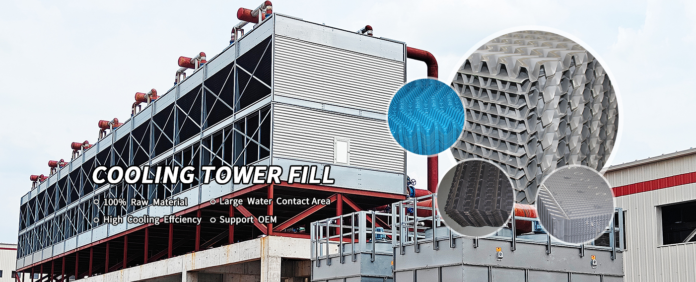 cooling Tower fill replacement výměna výplně chladicí věže