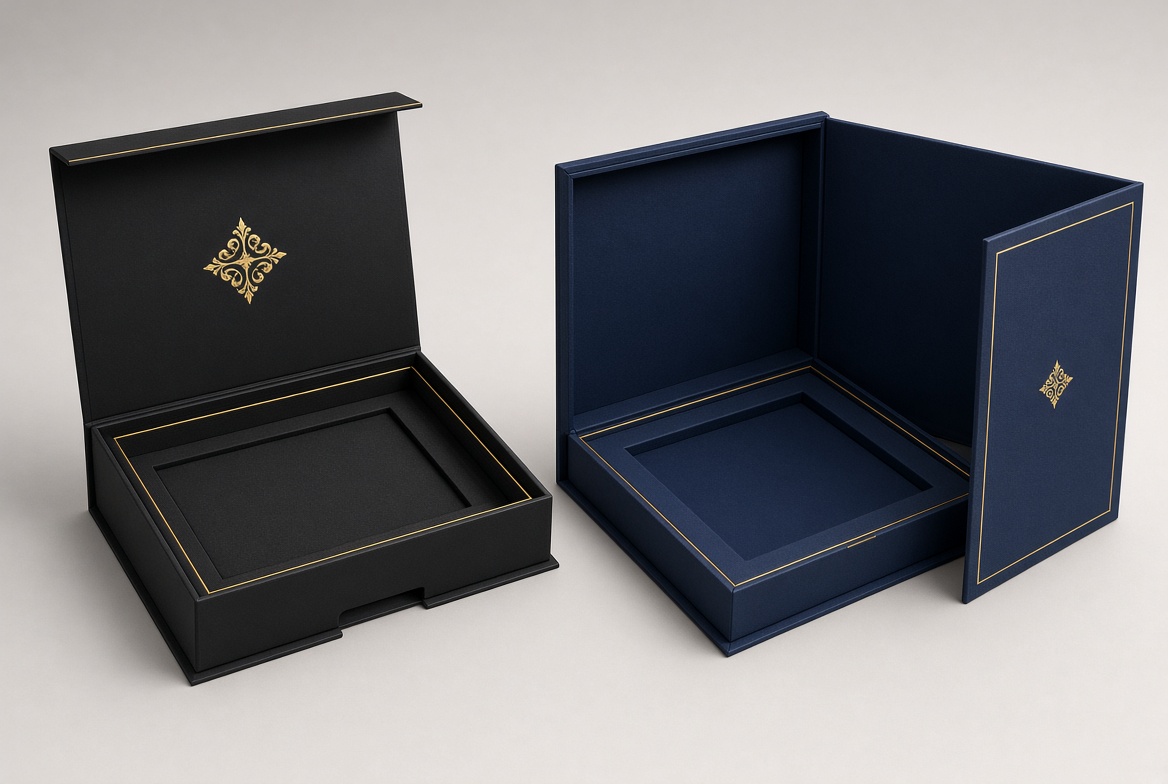 Luxury Magnetic Box And Book Style Box Comparison Luksus magnetboks og bokstil sammenligning