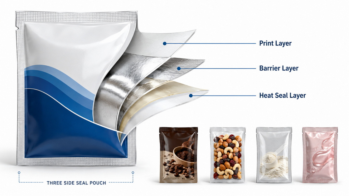 Flexible Packaging Material Structure Estructura del material de embalaje flexible