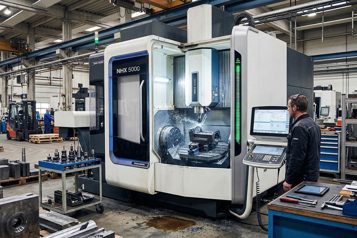 cnc machining manufacturing factory 精密金属部品を製造する最先端のCNCマシニングセンター