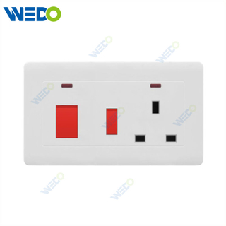 C50 White 45A Switch + Neon + 13aswitched розетка + неоновый, блок сварки кухонные розетки