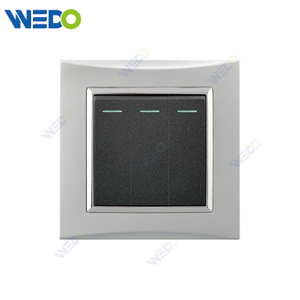 M3 Wenzhou Factory Новый дизайн электрический свет настенный выключатель и розетка IEC60669 3 банда 1 путь 3 банда 2