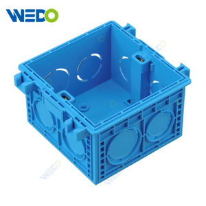 Голубая распределительная коробка ПВК одиночной розетки распределительная коробка пластиковая электрическая нижняя коробка переключателя