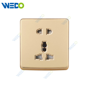 S1 Series 5 PIN-код Socket 250V Light Electric Seet Switch Socket 86 * 146CM Материал ПК с Chrome Frame Home Выключатели