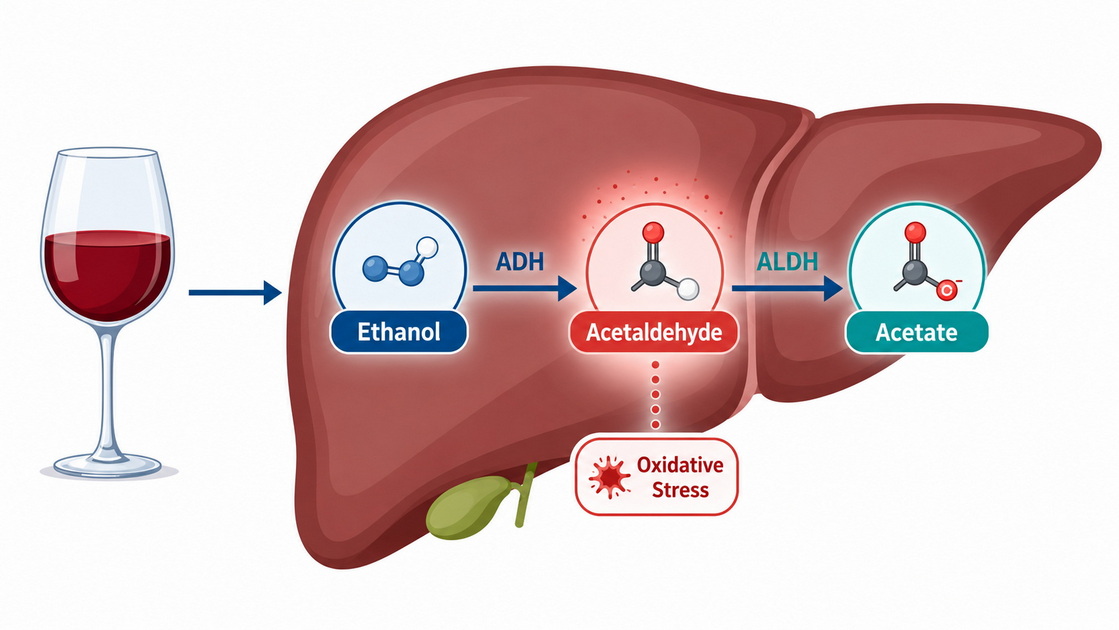 Alcohol To Acetaldehyde Liver Pathway Con đường chuyển hóa rượu sang gan Acetaldehyde