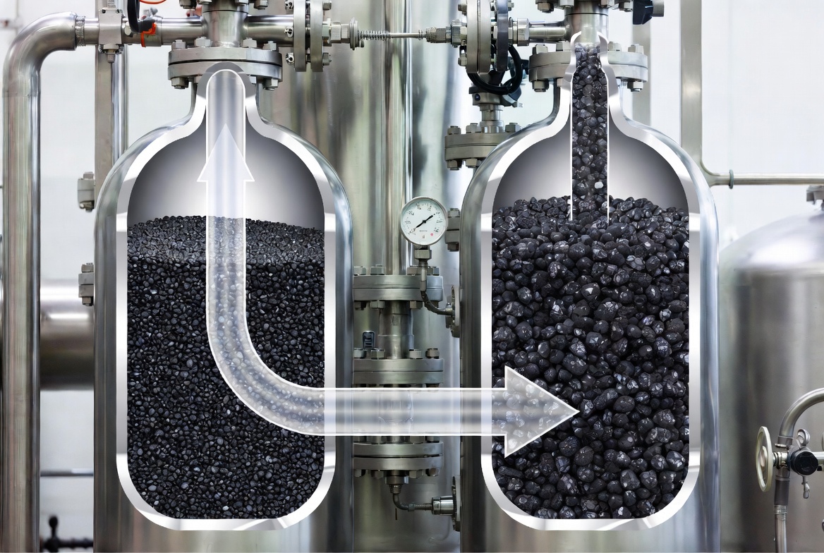 Anthracite And Bituminous Carbon Bed طبقة كربون أنثراسيت وبيتوميني