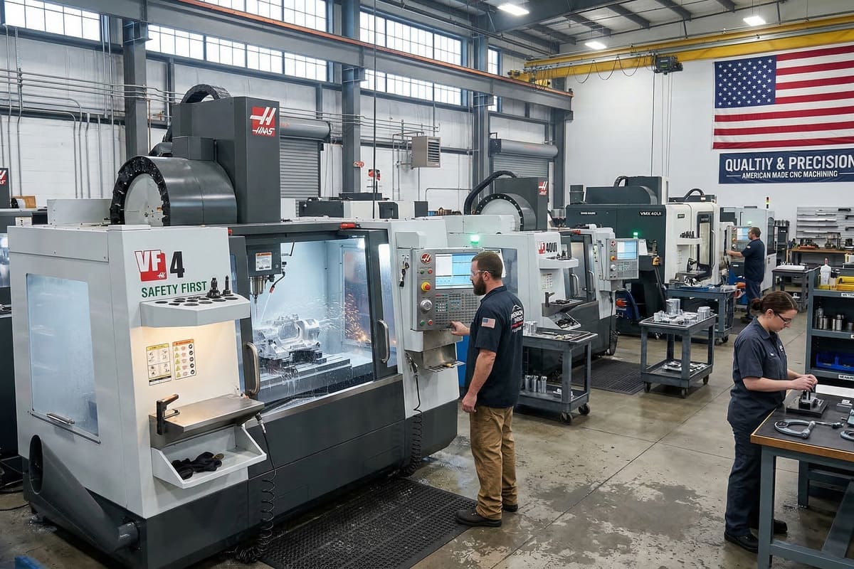 Modern CNC Machining and Manufacturing Plant in the United States 米国のCNC機械加工製造施設