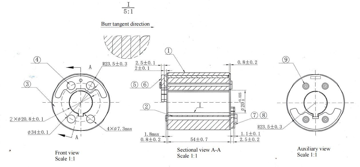 Rotor de enrolamento distribu&iacute;do de 85 mm