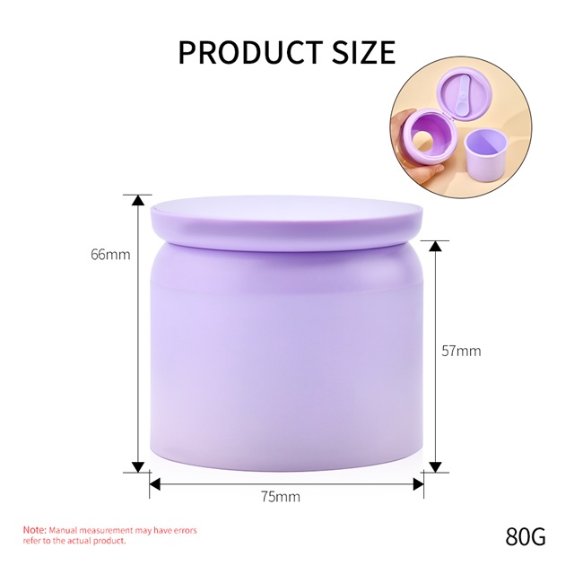 OEM Pink Plastic Powder Pot with Magnetic Spoon وعاء مسحوق بلاستيكي وردي OEM مع ملعقة مغناطيسية