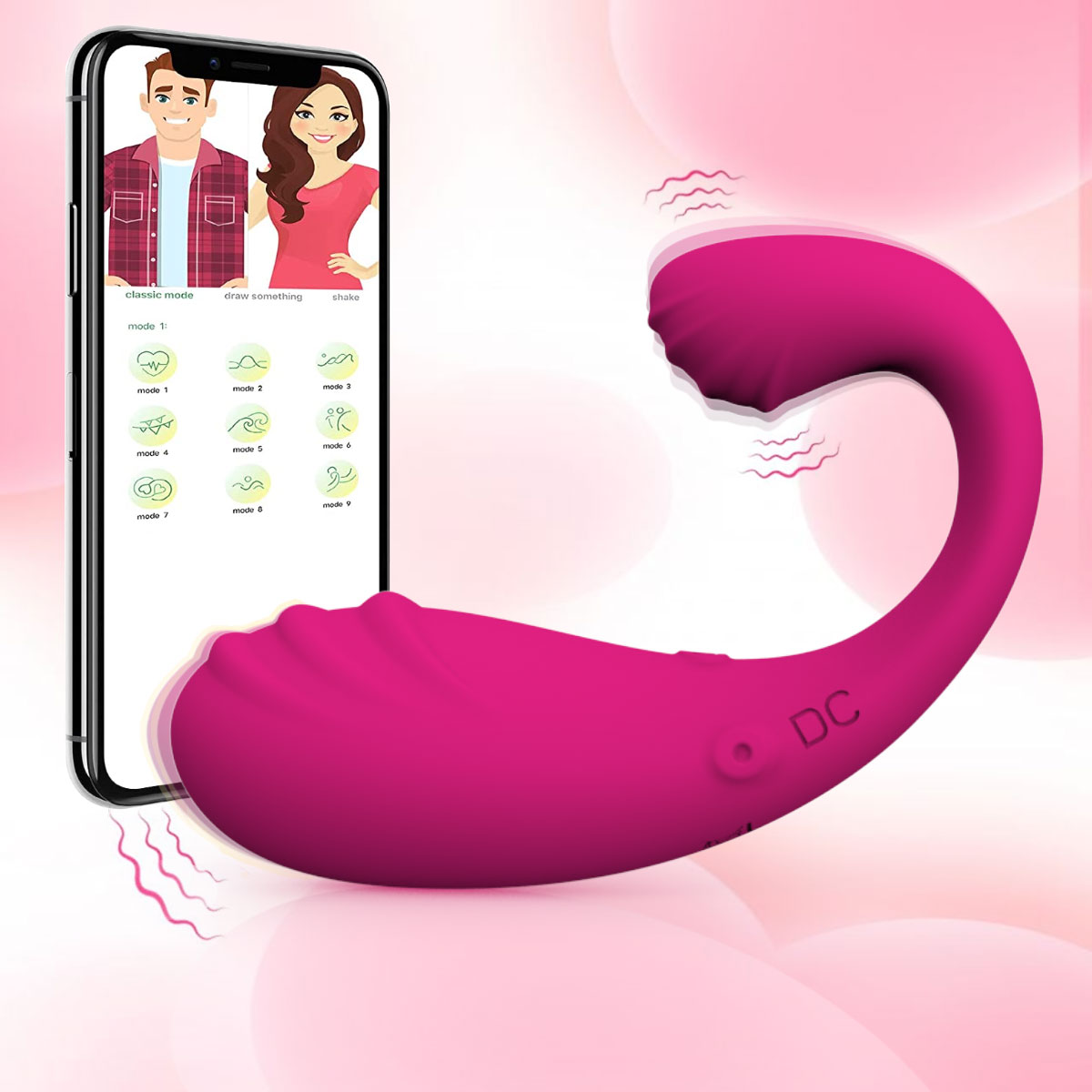 Vibrador de calcinha com controle remoto APP ponto G