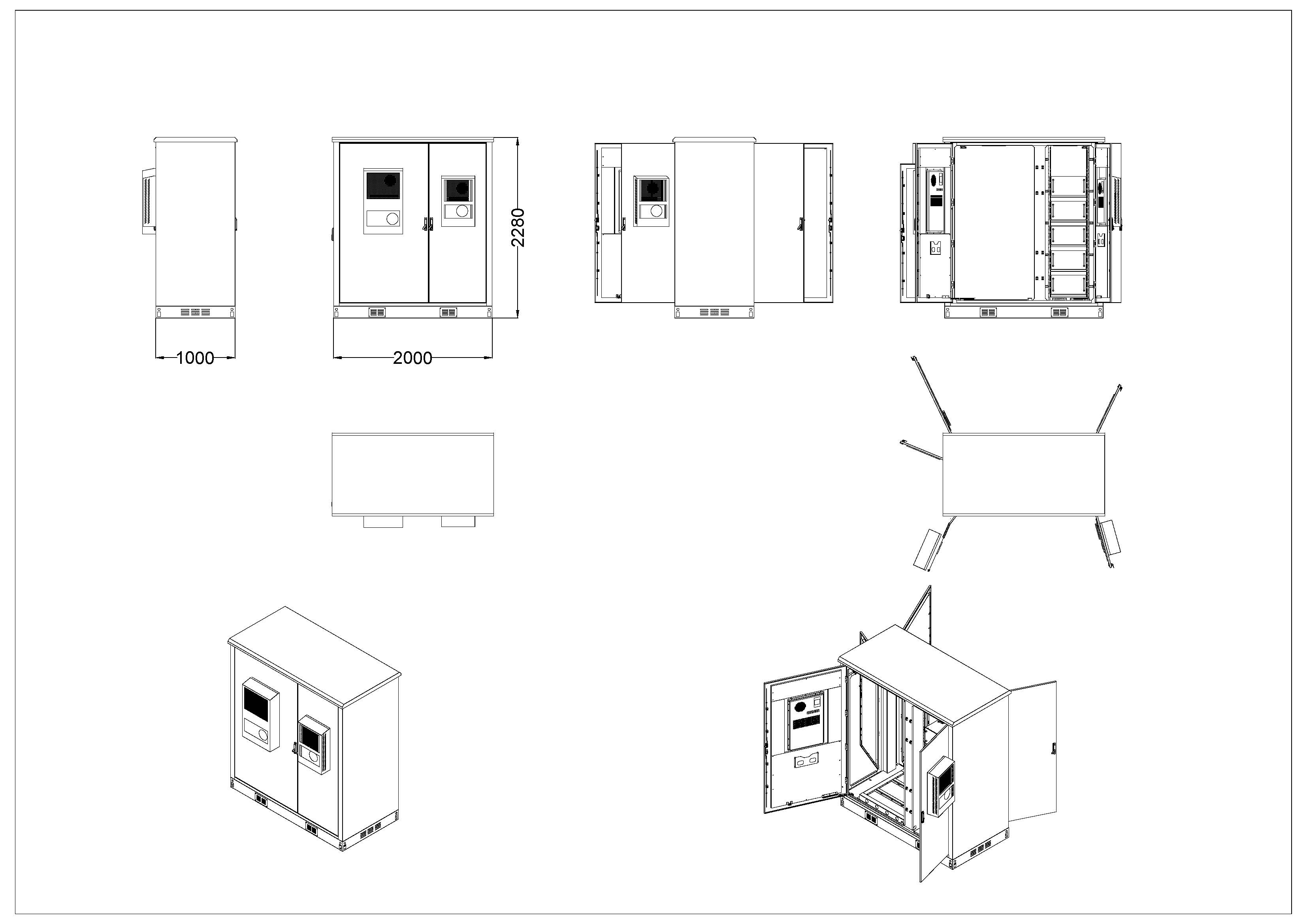 خزانة تخزين الطاقة بقدرة 55 كيلو وات