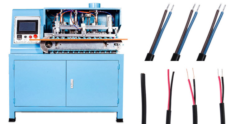 multi-core cable cutting stripping and twisting tinning machine