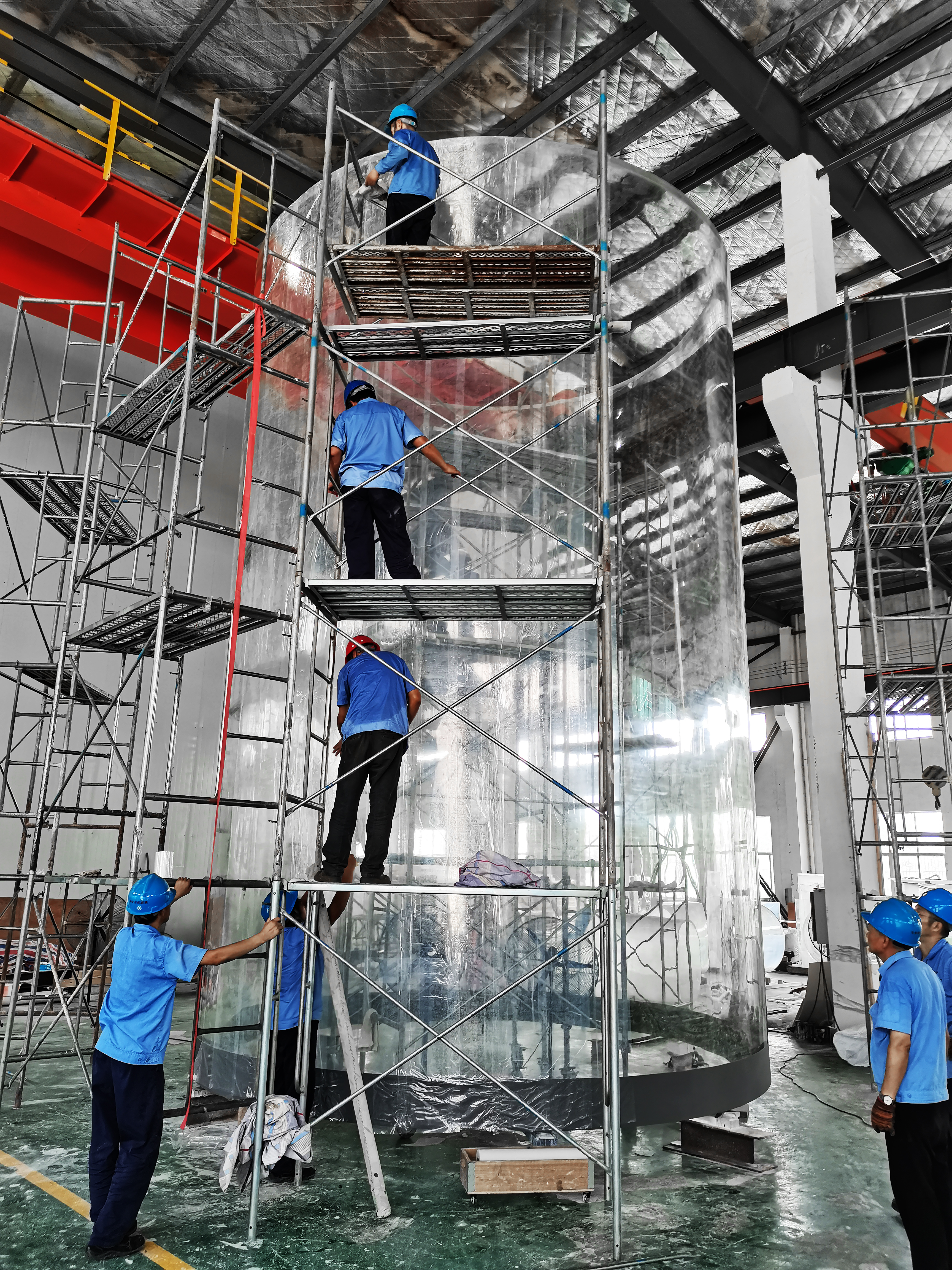 Acrylic cylindrical aquarium - LEYU