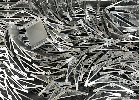 What parts are connected to industrial aluminum profiles