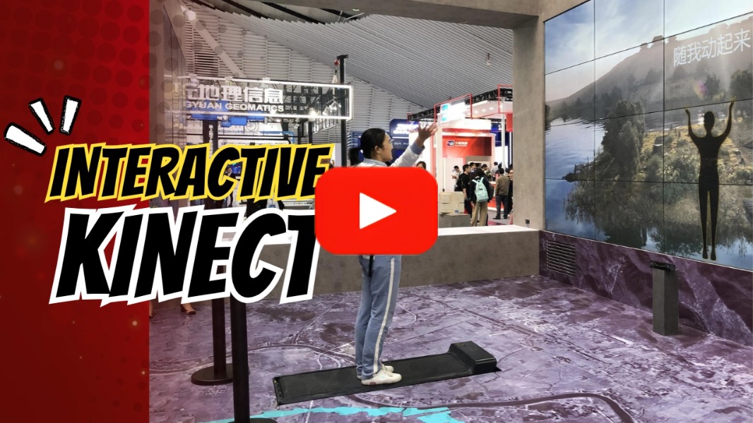 فيديو حائطي تفاعلي من كينيكت