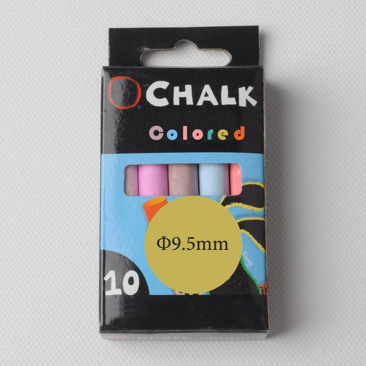 10pcs Colored Chalk Slim Chalk Classroom Chalk