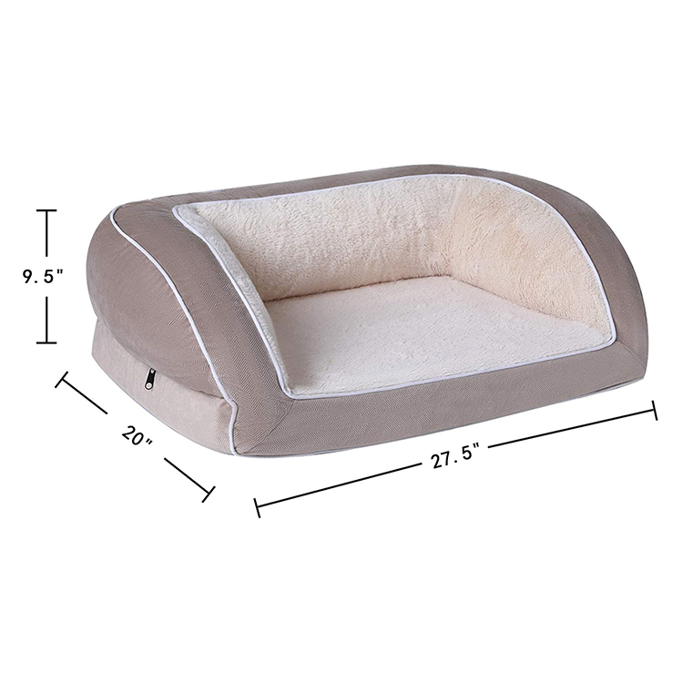 OEM Available New Comfortable Raised Luxury Wholesale Pet Safe Durable Fabric Dog Bed