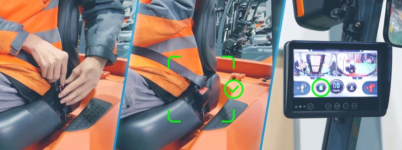 Detecci&oacute;n del cintur&oacute;n de seguridad del montacargas