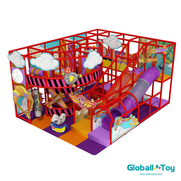 avion-thème-indoor-playground-soft-play-structure-Commercial