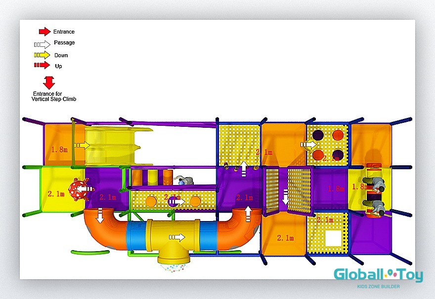 Keluarga-penghentian-pusat-soft-play-structure-top-view-cad-layout-quote