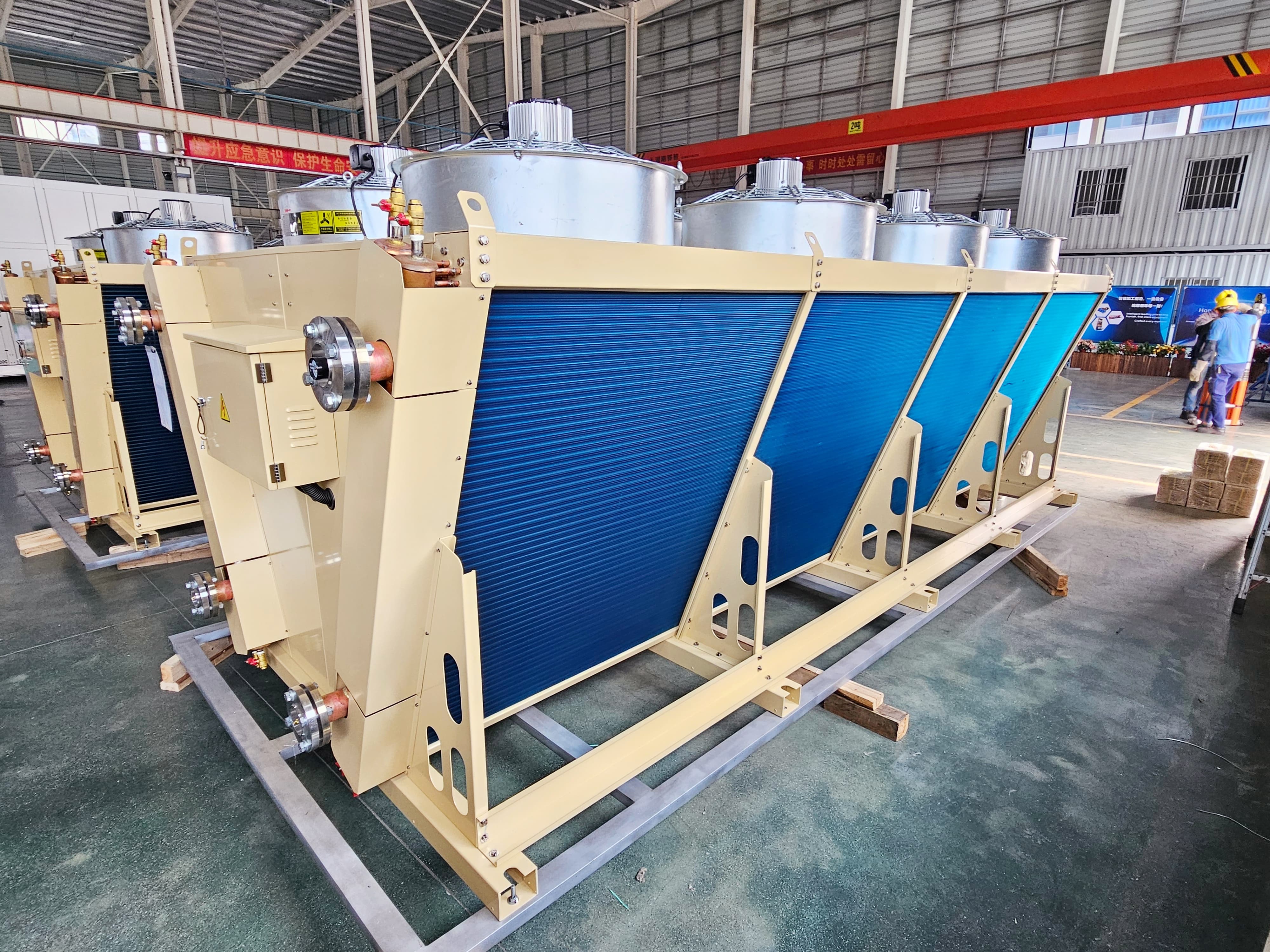 Unidad condensadora modular enfriada por aire terminada para refrigeraci&oacute;n industrial