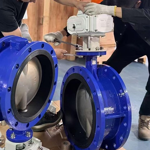 HK60-DC صمام الفراشة الكهربائي المبطن بـ PTFE مصنع COVNA