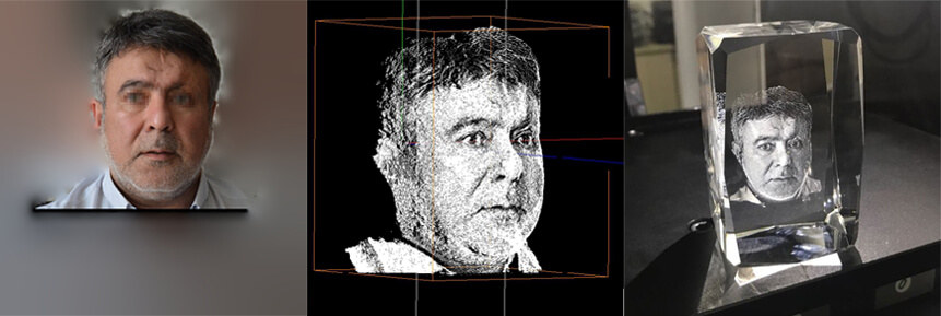 M&aacute;quina de grabado l&aacute;ser de cristal 3D