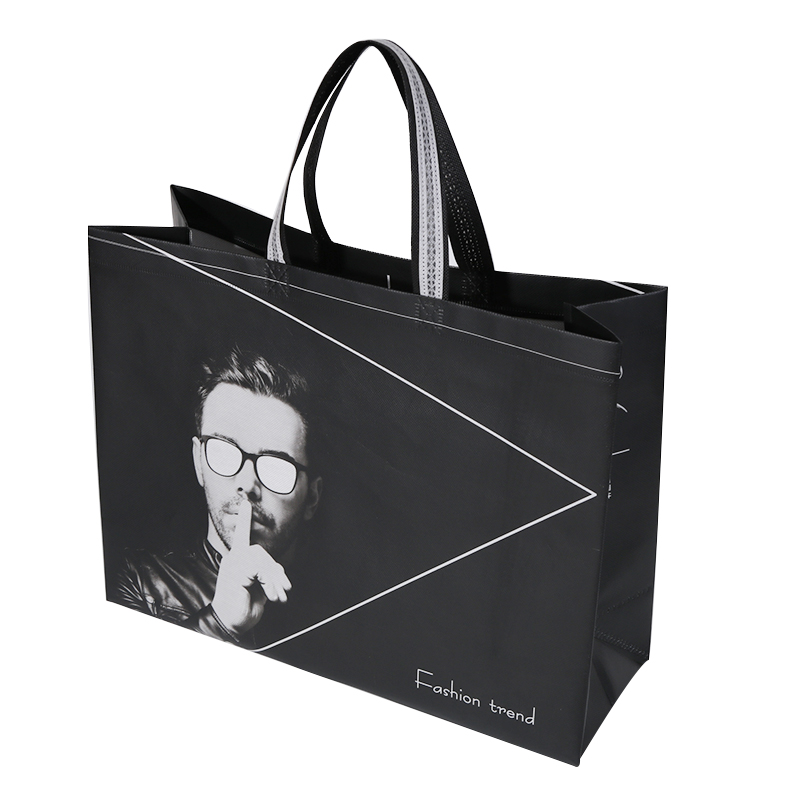 black foldable shopping bag