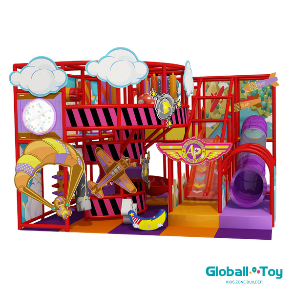 Kids-Indoor-Play-Park-tube-glisse-spiral rampe-fec